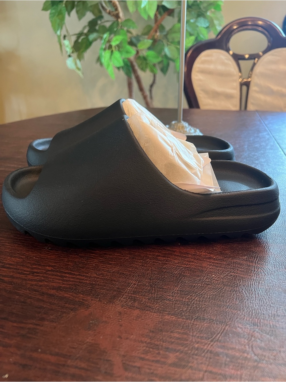 Men's Black Slide Sandals - Comfortable Casual Slip-Ons